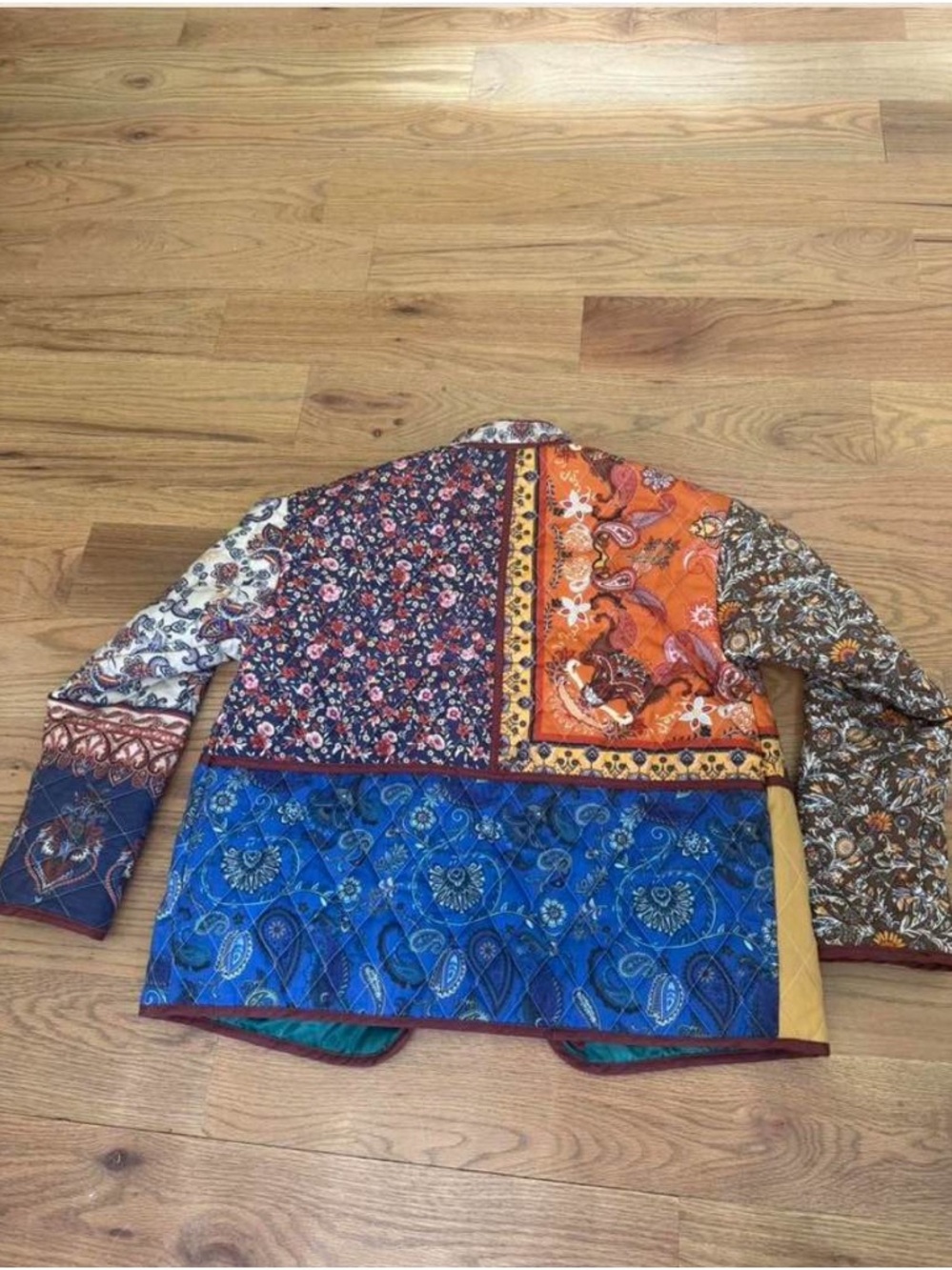 Boho Patchwork Quilted Jacket-Size M - Picture 4 of 7